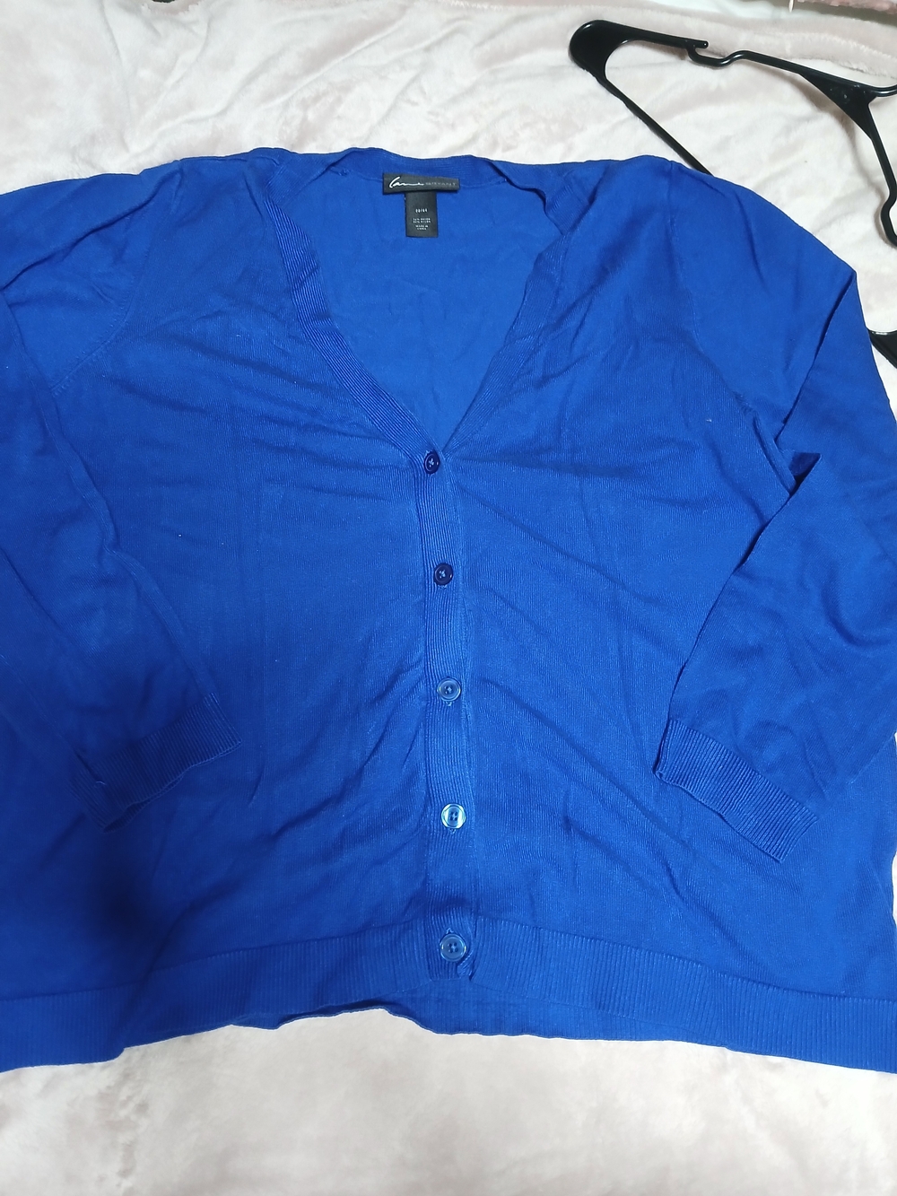 Lane Bryant Royal Blue V-Neck Button Front Cardigan